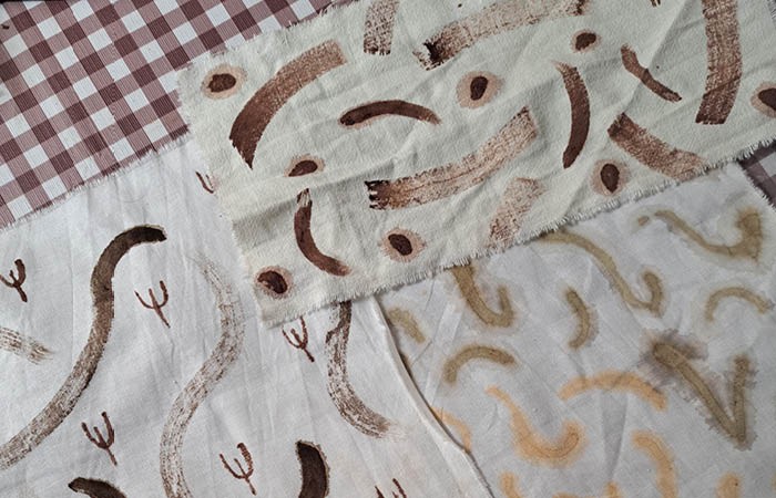 Malování přírodními inkousty na látku – Monika Doležalová / workshop